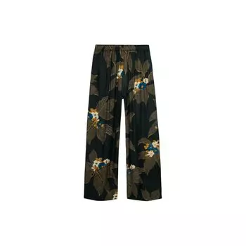 Zara Studio Series Color Block Floral Jacquard Comfortable Mid Rise Casual Pants Men bottoms Black 4528120-020 M