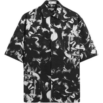 Zara Свободная рубашка с коротким рукавом Cool Feeling Bubble Gauze, мужские рубашки 7380573-020 S