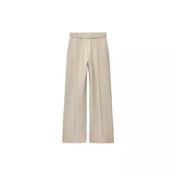 Zara Свободные прямые брюки с высокой талией, однотонные, женские, серые, 7957707-806 M
