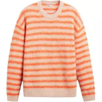 Zara Удобный универсальный свитер с длинным рукавом в полоску с цветными блоками, мужской свитер оранжевого цвета 9598407-712 L