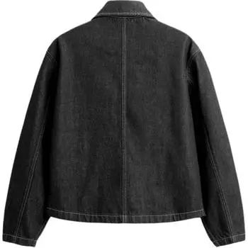 Zara X Harry Lambert Collaboration FW24 Heart Pattern Logo Print Button Closure Drop Shoulder Long Sleeve Jacket Unisex Jacket Blue 03991388-400 M