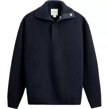 Zara X Nanushka Collaboration FW24 однотонный универсальный вязаный свитер с высоким воротом и длинными рукавами мужской свитер темно-синий 05755365-35 XL