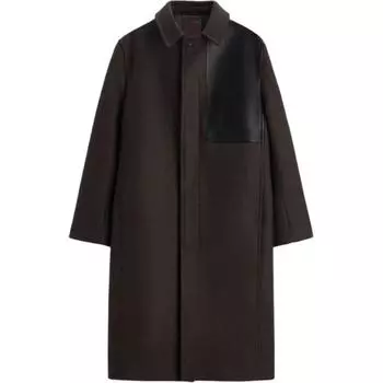 Zara X Studio Nicholson Collaboration Simple Comfortable Versatile Long Sleeve Coat Men coats Burgundy 2521502-753 S