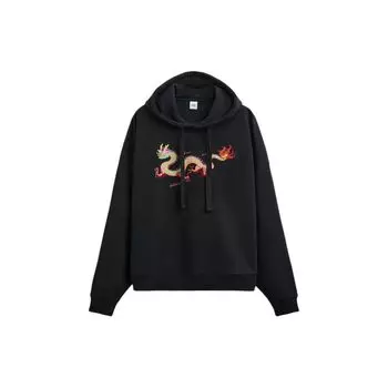 Zara X Xi Xing Le Collaboration SS24 Year Of The Dragon Limited Edition вышитая толстовка с капюшоном мужские толстовки черные 03443420800-36 M