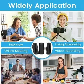 Зарядная база шумоподавление беспроводной петличный микрофон мини-галстук лацкан микрофон для записи для iPhone Android мобильный телефон