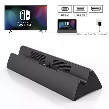 Зарядная док-станция для Nintendo Switch с ТВ-адаптером USB 3.0 2.0, совместимым с Type C на HDMI, подставкой для зарядки