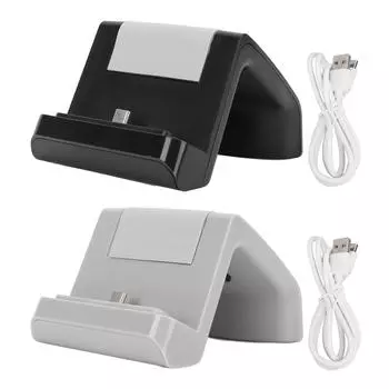 Зарядная док-станция для Switch Lite, светодиодный индикатор, держатель игровой консоли, светодиодная лента, сменная док-станция Black