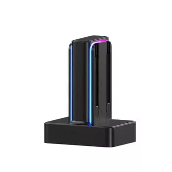 Зарядная док-станция LinYuvo Meteor Light, совместимая с переключателем для Joy Con и контроллером модели OLED с RGB-индикацией белый