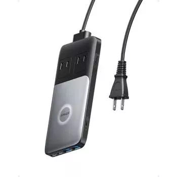 Зарядная станция Anker 727 (GaNPrime 100 Вт) (Зарядная станция 6-в-1) [Использует оригинальную технологию Anker GaNPrime / 2 выходных порта / 2 порта USB-C / 2 USB