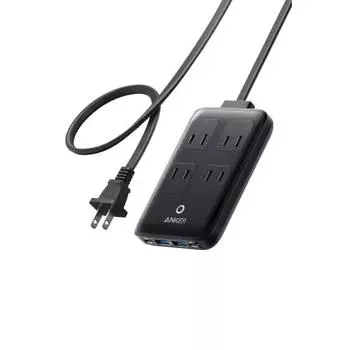 Зарядная станция Anker (8-в-1, 20 Вт) USB Tap Power Tap Вход переменного тока 4 порта USB-C 2 порта USB-A 2 порта Удлинитель 1,5 м) [Совместимо с PSE Technica