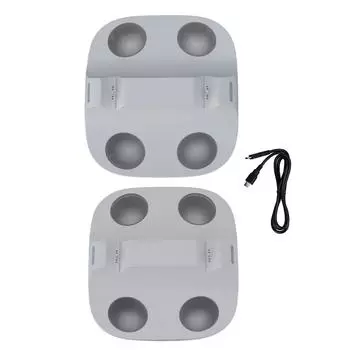 Зарядная станция для двух контроллеров, полностью заряженная, с функцией автоматического отключения питания, подставка для зарядного устройства контроллера игровой консоли All White