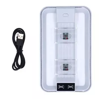 Зарядная станция консоли с цветной RGB-подсветкой, светодиодным индикатором, зарядное устройство контроллера типа C