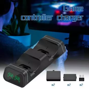 Зарядная станция контроллера Двойная зарядная док-станция с 2 аккумуляторами для серии S/X чёрный