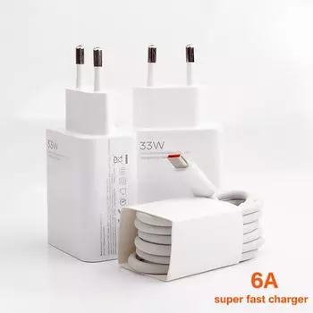Зарядное устройство 33 Вт быстрая турбозарядка 6A кабель типа C для Xiaomi Mi 11 10T 12 13 14 POCO X3 X4 X5 Redmi K30 K40 Note 9 10 11 12 13Pro Huawei Samsung Oneplus