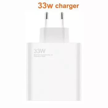 Зарядное устройство 33 Вт для Xiaomi Redmi Note 11/11s/11 Pro/11E Pro Mi 6/6 Plus POCO X4 X5 pro 5G, кабель быстрой турбозарядки типа C EU Charger белый