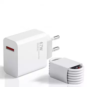 Зарядное устройство 67 Вт для Xiaomi Mi 12 12T 13 Pro Ultra Lite USB C зарядное устройство Redmi Note 11 12 Turbo Poco F5 X5 Pro быстрое зарядное устройство EU Plug белый