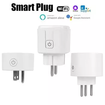 Зарядное устройство BR Plug In с голосовым управлением, работает с Alexa, Google Home Assistant, настенное зарядное устройство 16 А, умная розетка EU/US/BR, WiFi, приложение Tuya Life 16A EU
