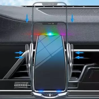 Зарядное устройство C1 для телефона с автоматическим определением стабильных воздуховыпускных отверстий 15 Вт для мобильных устройств серебряный