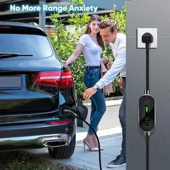 Зарядное устройство для электромобиля с управляемым цифровым дисплеем, кабельный разъем типа 2 для зарядки, совместимый с E-208 Spring 500e
