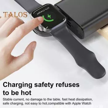 Зарядное устройство для часов Беспроводная индукционная зарядная док-станция Компактное портативное магнитное зарядное устройство для Apple Watch USB Type-C Быстрая зарядка Двойные интерфейсы белый