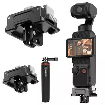 Зарядное устройство для DJI Pocket 3, адаптер, быстросъемный кронштейн, фиксированный держатель, штатив, подвес, аксессуары для камеры A