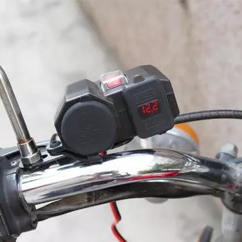 Зарядное устройство для мотоцикла, адаптер для зарядки сотового телефона, водонепроницаемый USB-адаптер для быстрой зарядки, многофункциональный компактный адаптер 3 в 1 для spain