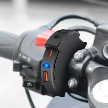 Зарядное устройство для мотоцикла QC3.0 18 Вт PD 30 Вт водонепроницаемый кронштейн для зарядки на руль зарядное устройство для телефона на мотоцикле для адаптера розетки 12/24 В