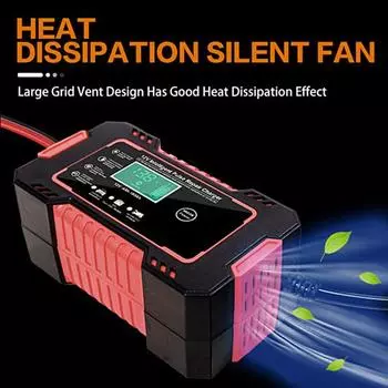 Зарядное устройство для мотоциклетного аккумулятора, антидеформированное, безопасное, огнестойкое, защита от короткого замыкания, устройство для обслуживания аккумулятора для грузовика AU Plug красный