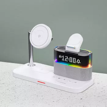 Зарядное устройство для наушников Watch Phone 3 в 1 для зарядки дома в спальне белый