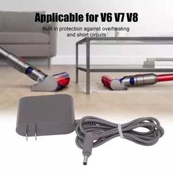 Зарядное устройство для пылесоса, адаптер питания для пылесоса, запасные части для V6, V7, V8, вилка стандарта США 100?240В