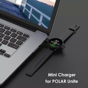 Зарядное устройство для смарт-часов с высокой эффективностью, защитой от перенапряжения, поддержкой быстрой зарядки, зарядная станция для часов POLAR Unite чёрный