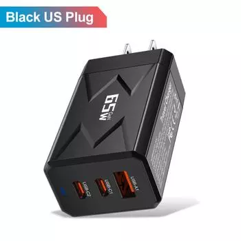 Зарядное устройство для телефона мощностью 85 Вт, зарядное устройство USB C, быстрое зарядное устройство типа C для ЕС/США/Кореи для iPhone 14 15 Pro Xiaomi Samsung US Plug Black