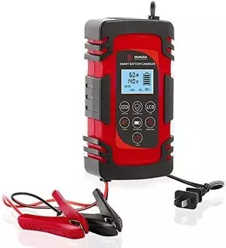 Зарядное устройство FUTO совместимо с автомобильным импульсным зарядным устройством для автомобиля и велосипеда 4A 6A 8A с большим током, двойное использование, диагностическая функция, защита от перегрузки по току для автомобилей