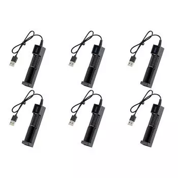 Зарядное устройство на 1 слот для литиевой аккумуляторной батареи 16340, 14500, 18650, 26650, 3,7 В.