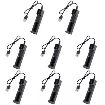 Зарядное устройство на 1 слот для литиевой аккумуляторной батареи 16340, 14500, 18650, 26650, 3,7 В.