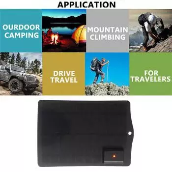 Зарядное устройство на солнечной панели Yousheng, высокоэффективное, с выходом USB, водонепроницаемое, быстрая зарядка, надежное, многофункциональное, многофункциональное зарядное устройство для нескольких устройств чёрный