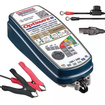 Зарядное устройство OptiMATE OptiMate 6 Выберите множество источников энергии OE Для отдыха и зарядки свинцовых жидких спиральных и гелевых аккумуляторов Оснащен мощным