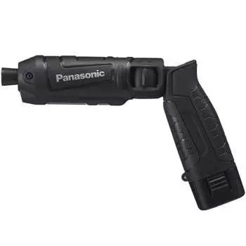 Зарядное устройство Panasonic Impact Driver 7.2V (Аккумуляторная батарея 1,5 Ач x 2/зарядное устройство/чехол в комплекте) Крутящий момент 25 Нм, широкоугольный светодиод EZ7521LA2S-B, черный