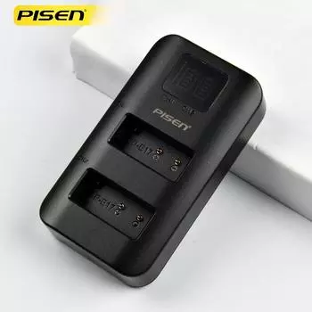 Зарядное устройство Pinson LP-E17 с двумя разъемами и двойной зарядкой для Canon EOS 750D RP 760D 77d 800d 2 чёрный