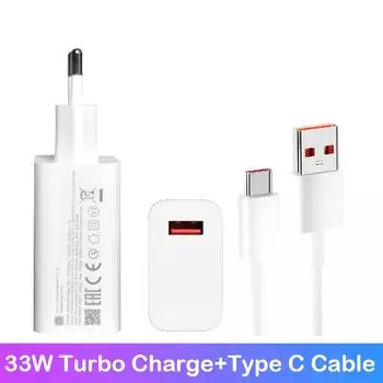 Зарядное устройство POCO X4 X5 pro 5G для Xiaomi 33 Вт, ЕС, кабель быстрой турбозарядки типа C для Xiaomi Redmi Note9 10 11/11s/11 Pro/11E Pro Mi 6/6 Plus K40 K50