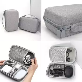 Зарядное устройство Power Bank, кабель, сумка для хранения U-дисков, дорожная сумка для ноутбука, зарядное устройство, наушники, мышь, USB-кабель, сумка для переноски EVA
