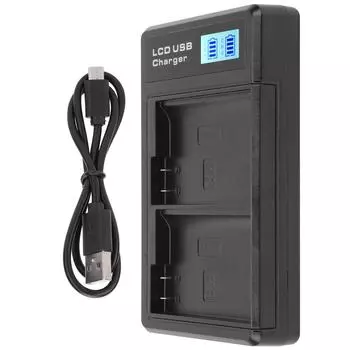 Зарядное устройство с ЖК-дисплеем Dual Solt Charge, подходит для аккумулятора камеры ENEL15