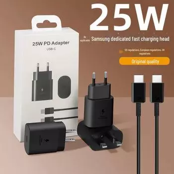 Зарядное устройство Samsung мощностью 25 Вт - головка для быстрой сверхбыстрой зарядки PD45W (Европейский стандарт) European Standard