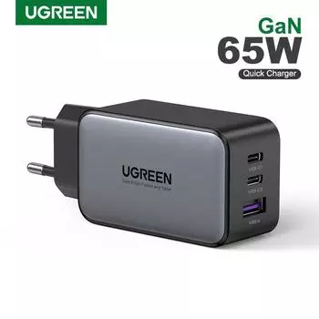 Зарядное устройство Ugreen, GaN 65 Ватт