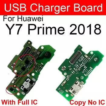 Зарядное устройство USB-разъем для Huawei Y7 Prime 2018 Мощность зарядки USB-порт плата гибкий кабель запасные части Y7 Prime2018 Copy