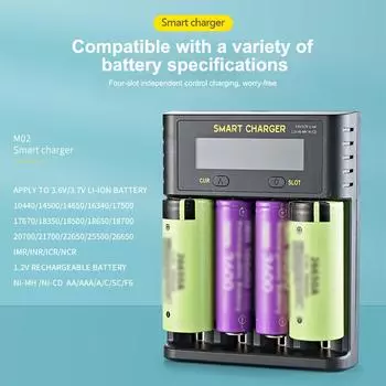 Зарядное устройство USB Светодиодные перезаряжаемые литиевые батареи Зарядка со светодиодным индикатором Оборудование для зарядки Бытовая чёрный