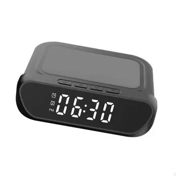 Зарядный будильник с кабелем 1 м для дома и офиса белый