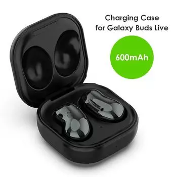 Зарядный чехол для Samsung Galaxy Buds Live Earbuds Беспроводные наушники Зарядное устройство для наушников Bluetooth чёрный