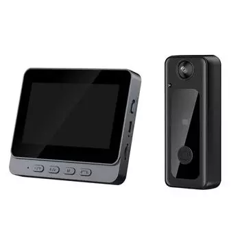 Зарядный кабель дисплей черный дверной звонок домофон дверной звонок телефон пластиковая камера безопасности беспроводное видео дверное оборудование