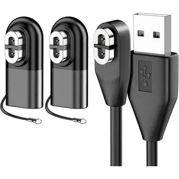Зарядный кабель для Shokz USB-кабель для зарядки 1 м, 2 шт. USB-кабель для зарядки наушников с костной проводимостью с адаптером-переходником Type-C, Shokz